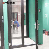 Warren US Villa Main Exterior Door for house Simple Design Wooden Door Sidelights Modern Solid Wood Pivot Entry Doors